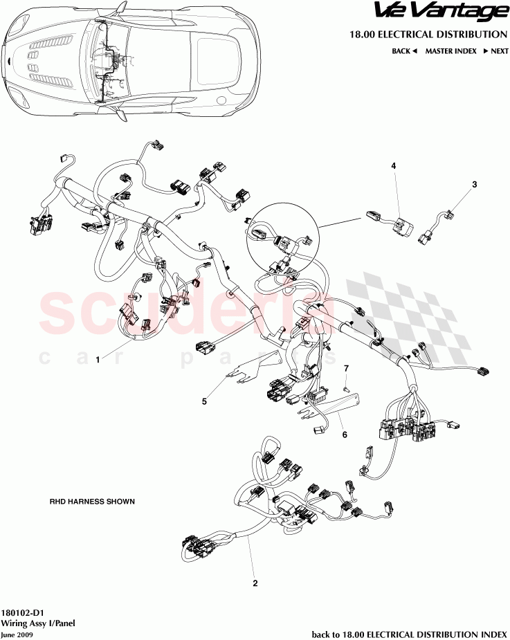 Wiring Assembly I / Panel of Aston Martin Aston Martin V12 Vantage