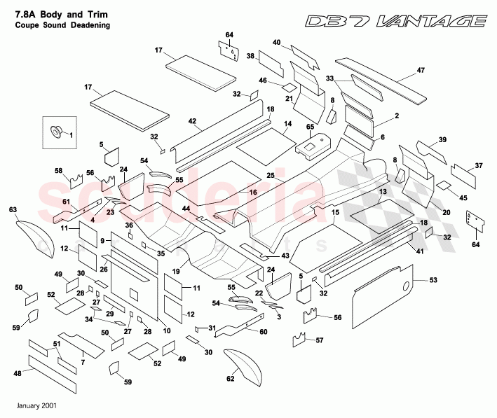 Coupe Sound Deadening of Aston Martin Aston Martin DB7 Vantage