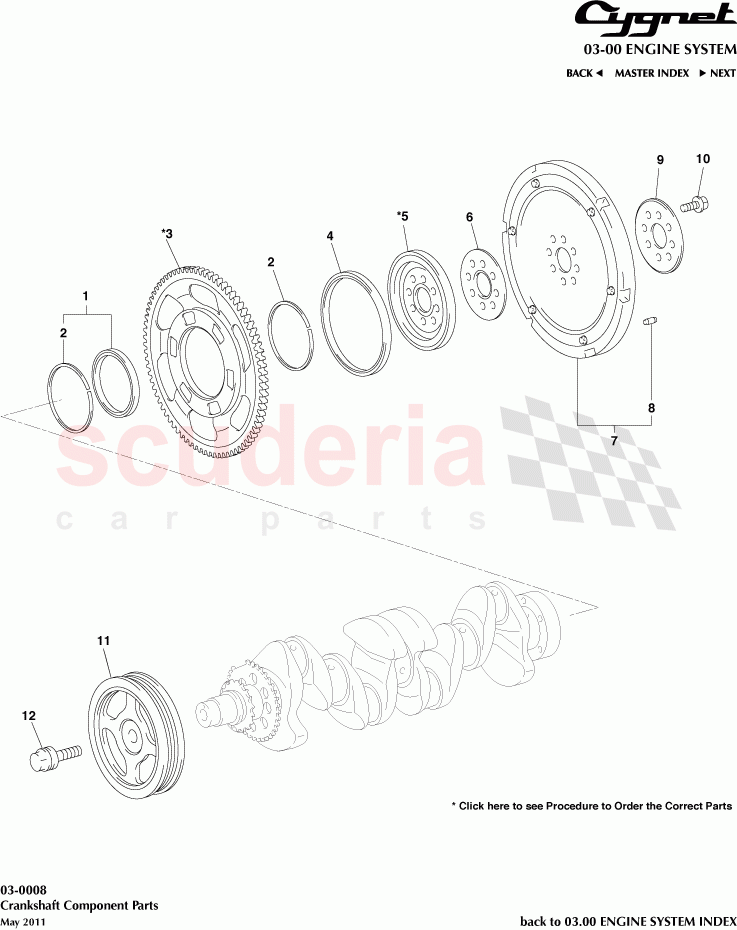 Crankshaft Component Parts of Aston Martin Aston Martin Cygnet