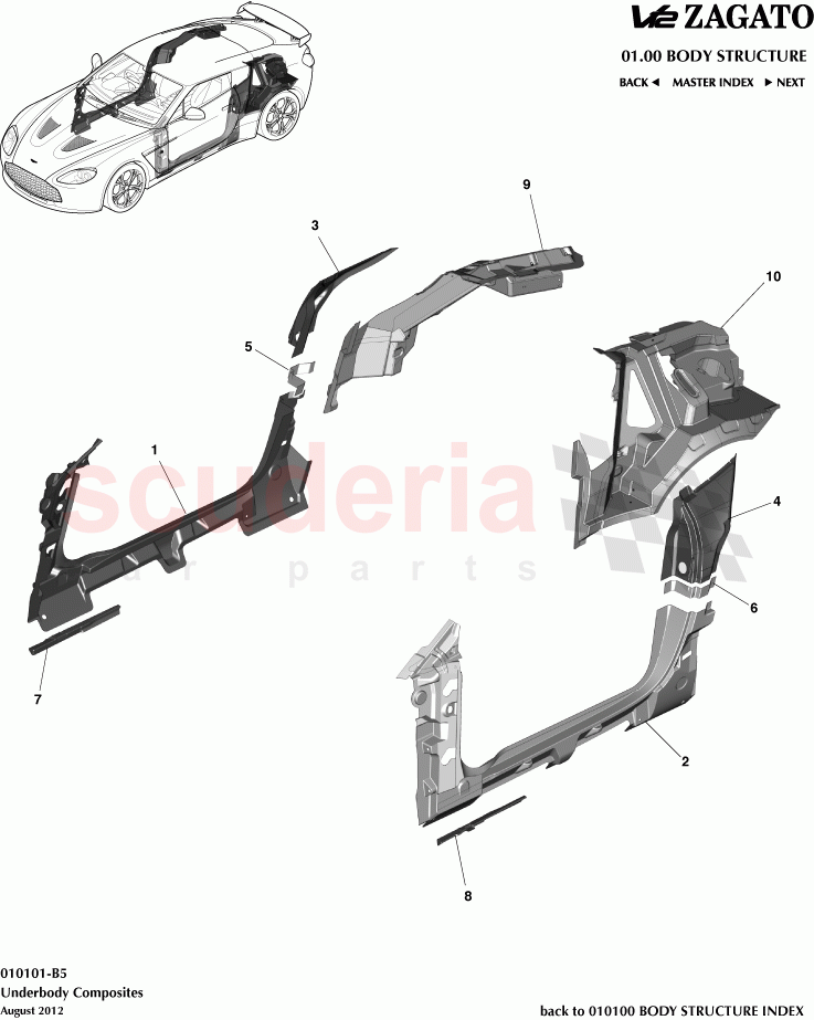 Underbody Composites of Aston Martin Aston Martin V12 Zagato