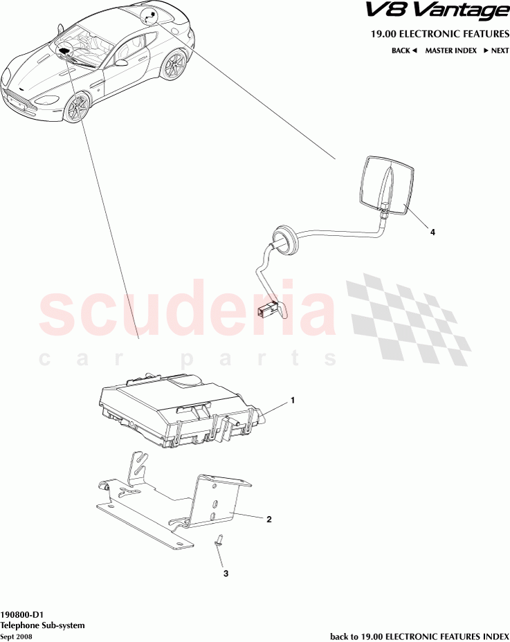 Telephone Subsystem of Aston Martin Aston Martin V8 Vantage