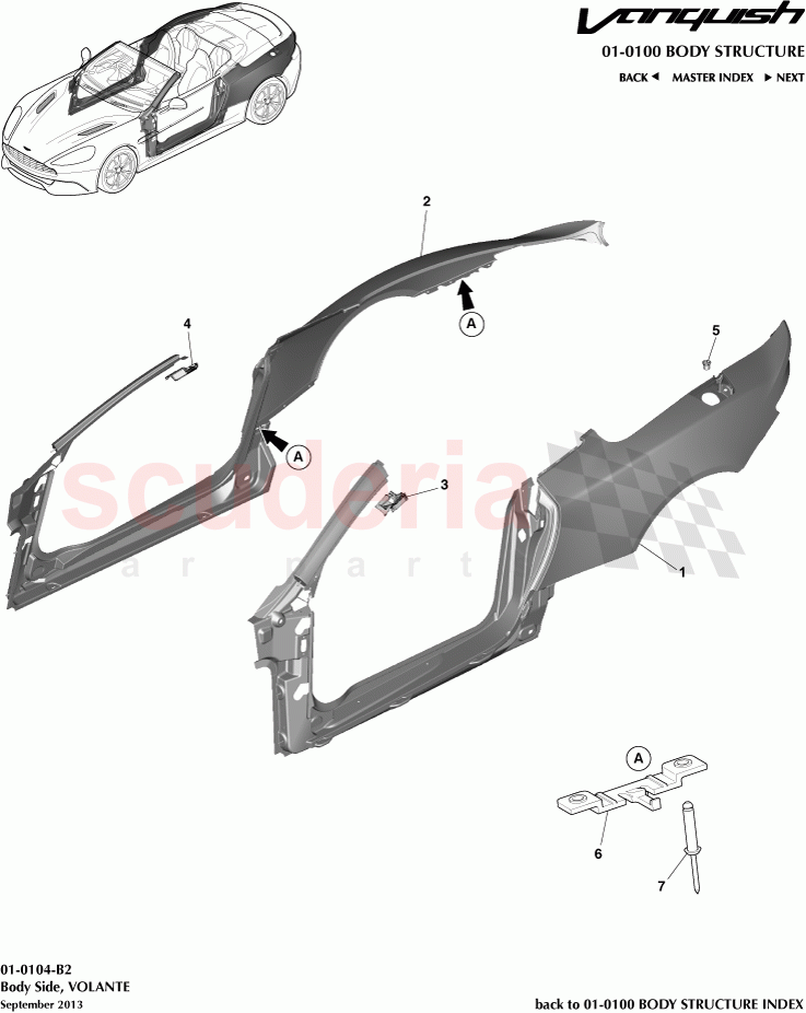 Body Side, VOLANTE of Aston Martin Aston Martin Vanquish (2012+)