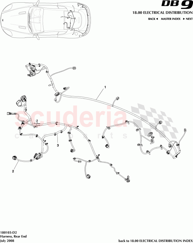 Harness, Rear End of Aston Martin Aston Martin DB9 (2004-2012)