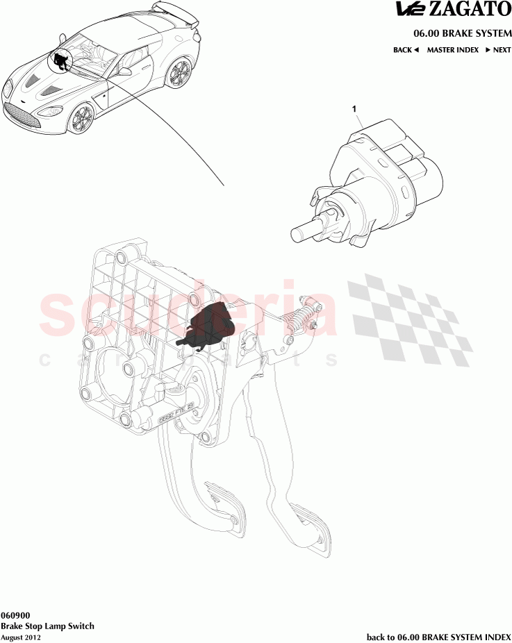 Brake Stop Lamp Switch of Aston Martin Aston Martin V12 Zagato