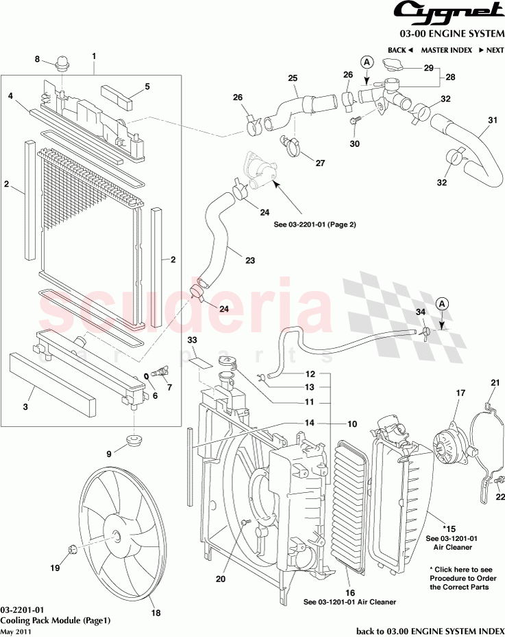 Cooling Pack Module (Page 1) of Aston Martin Aston Martin Cygnet