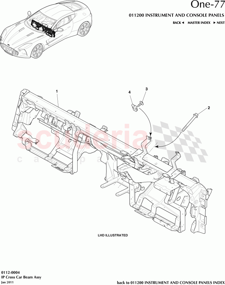 IP Cross Car Beam Assembly of Aston Martin Aston Martin One-77