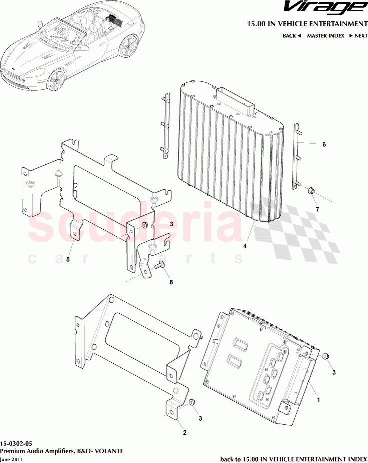 Premium Audio Amplifiers (B&O) (Volante) of Aston Martin Aston Martin Virage