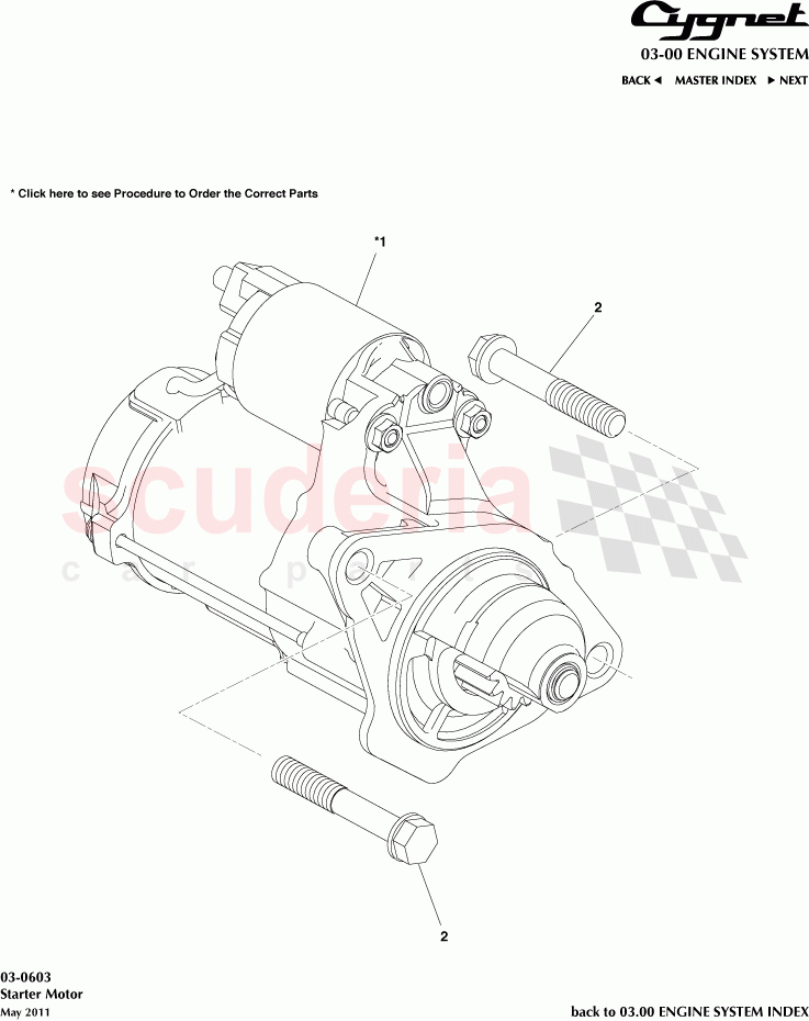 Starter Motor of Aston Martin Aston Martin Cygnet