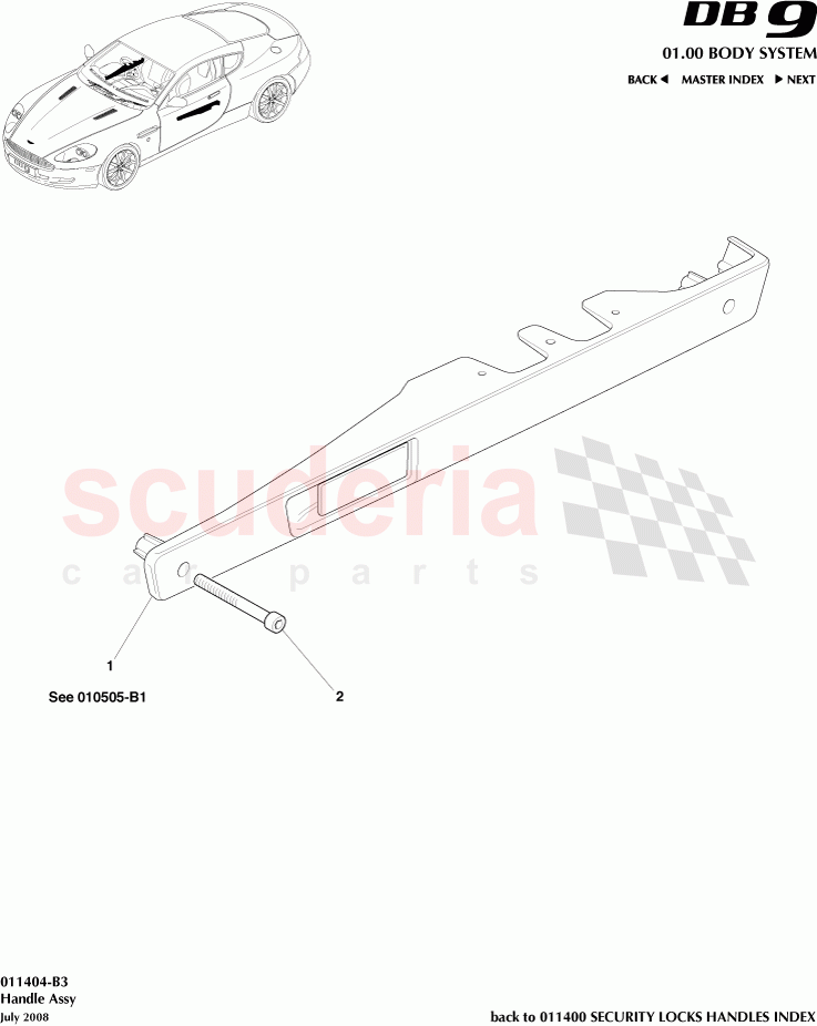 Handle Assembly of Aston Martin Aston Martin DB9 (2004-2012)