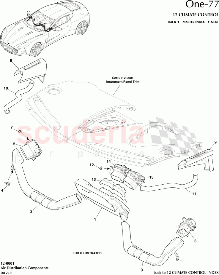 Air Distribution Components of Aston Martin Aston Martin One-77