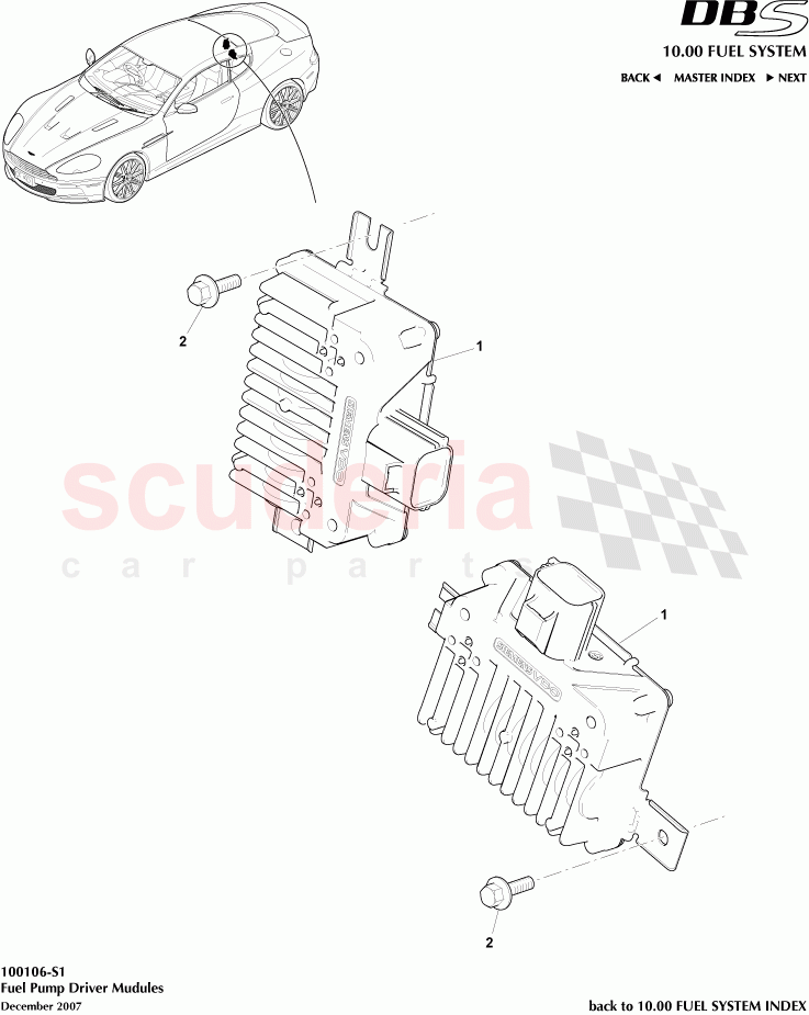 Fuel Pump Driver Mudules of Aston Martin Aston Martin DBS V12