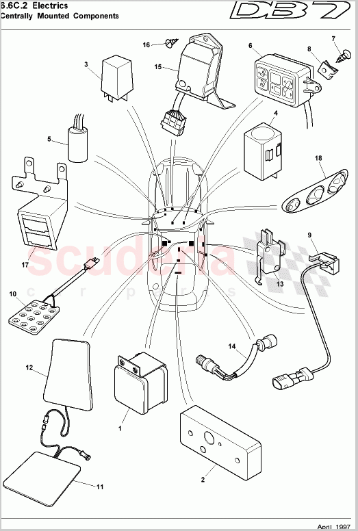 Centrally Mounted Components 2 of Aston Martin Aston Martin DB7 (1997)