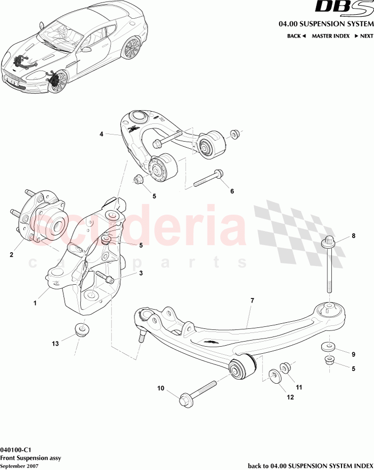 Front Suspension Assembly of Aston Martin Aston Martin DBS V12