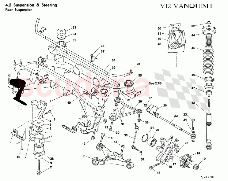 Rear Suspension of Aston Martin Aston Martin Vanquish (2001-2007)