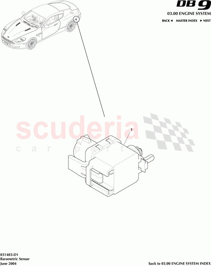 Barometric Sensor of Aston Martin Aston Martin DB9 (2004-2012)