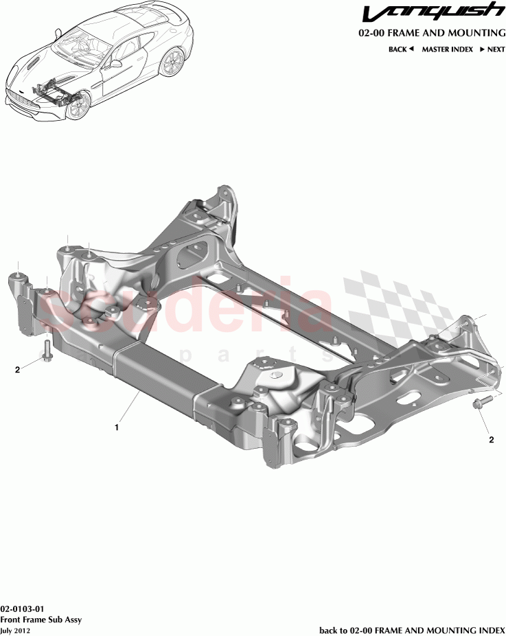 Front Frame Sub Assembly of Aston Martin Aston Martin Vanquish (2012+)