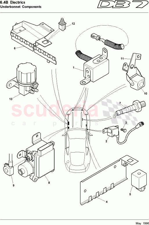 Underbonnet Components 2 of Aston Martin Aston Martin DB7 (1997)