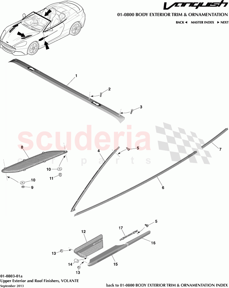 Upper Exterior and Roof Finishers, VOLANTE of Aston Martin Aston Martin Vanquish (2012+)