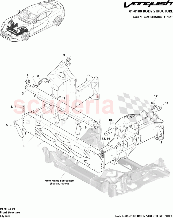 Front Structure of Aston Martin Aston Martin Vanquish (2012+)