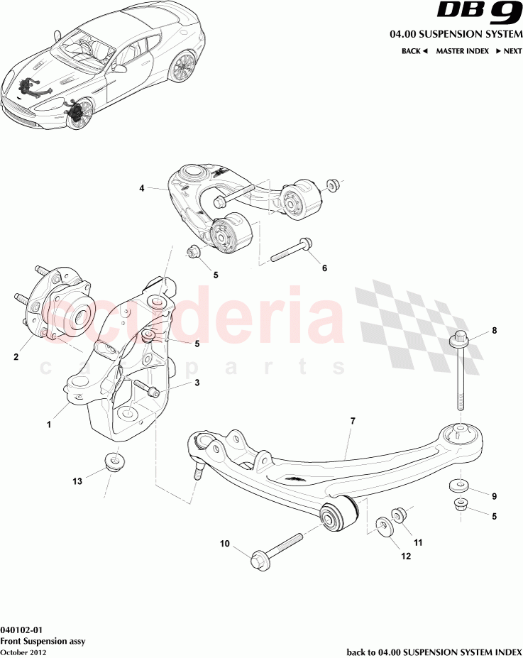 Front Suspension Assembly of Aston Martin Aston Martin DB9 (2013-2016)