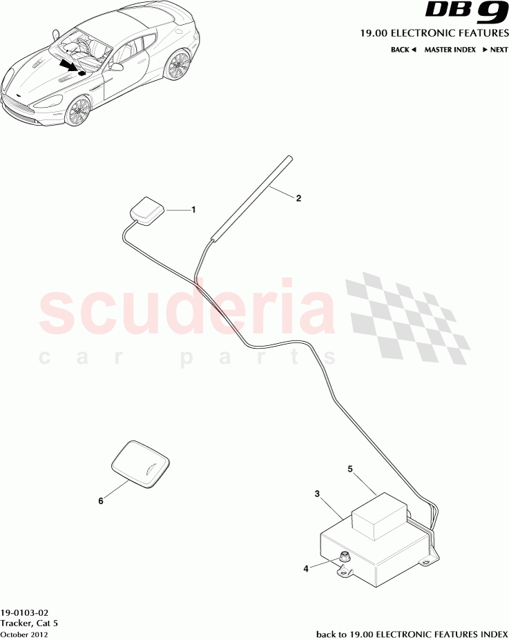 Tracker, Cat 5 of Aston Martin Aston Martin DB9 (2013-2016)