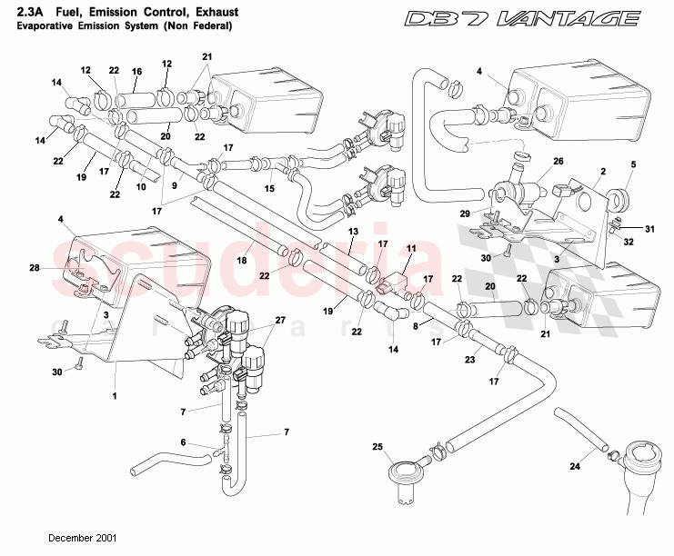 Evaporative Emission System (Non Federal) of Aston Martin Aston Martin DB7 Vantage