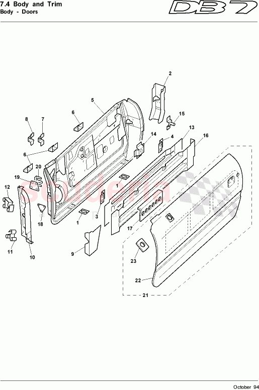 Doors of Aston Martin Aston Martin DB7 (1995)