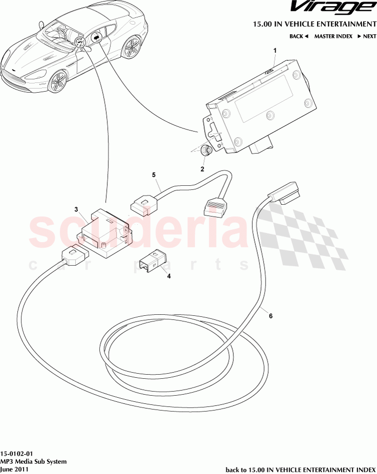 MP3 Media Sub System of Aston Martin Aston Martin Virage