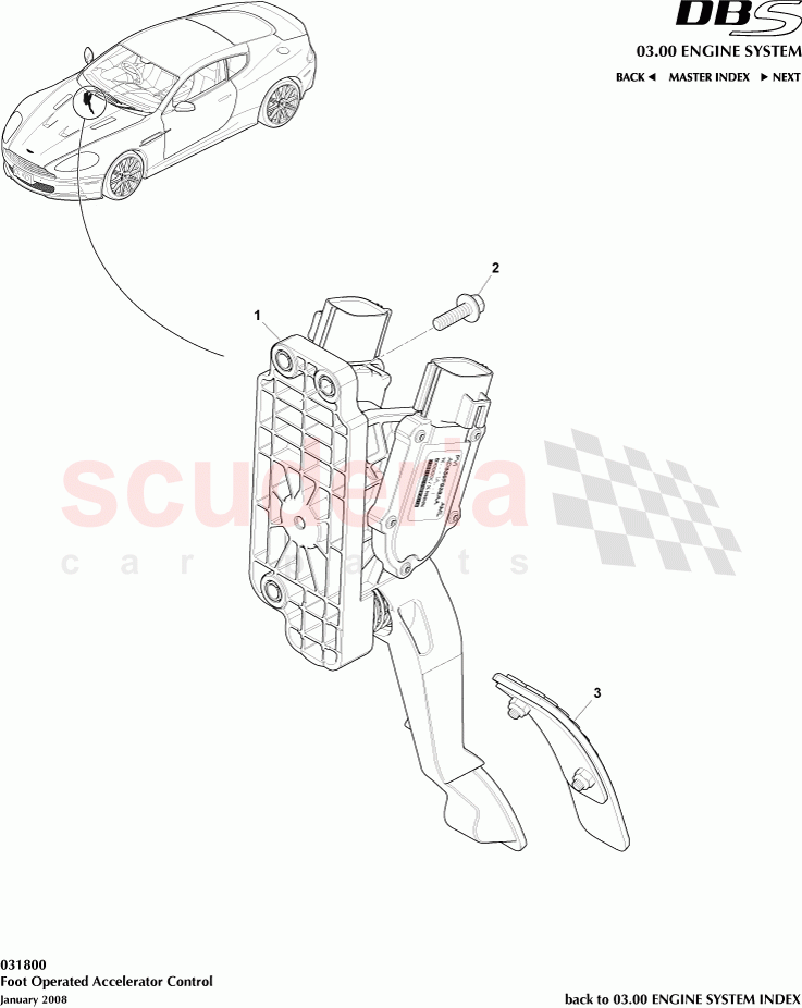 Foot Operated Accelerator Control of Aston Martin Aston Martin DBS V12