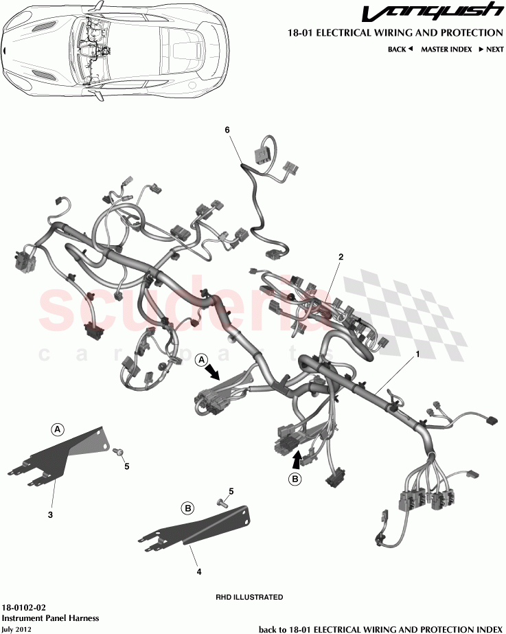 Instrument Panel Harness of Aston Martin Aston Martin Vanquish (2012+)