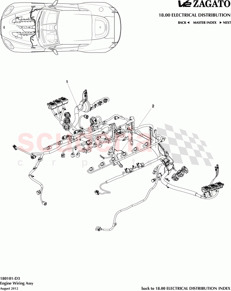 Engine Wiring Assembly of Aston Martin Aston Martin V12 Zagato