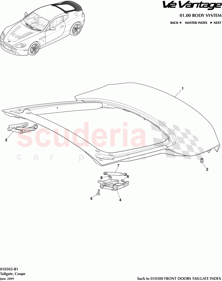 Tailgate (Coupe) of Aston Martin Aston Martin V12 Vantage