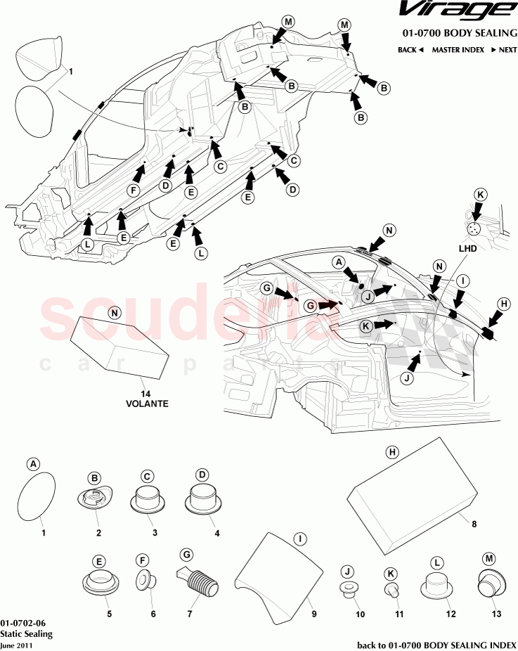 Static Sealing of Aston Martin Aston Martin Virage