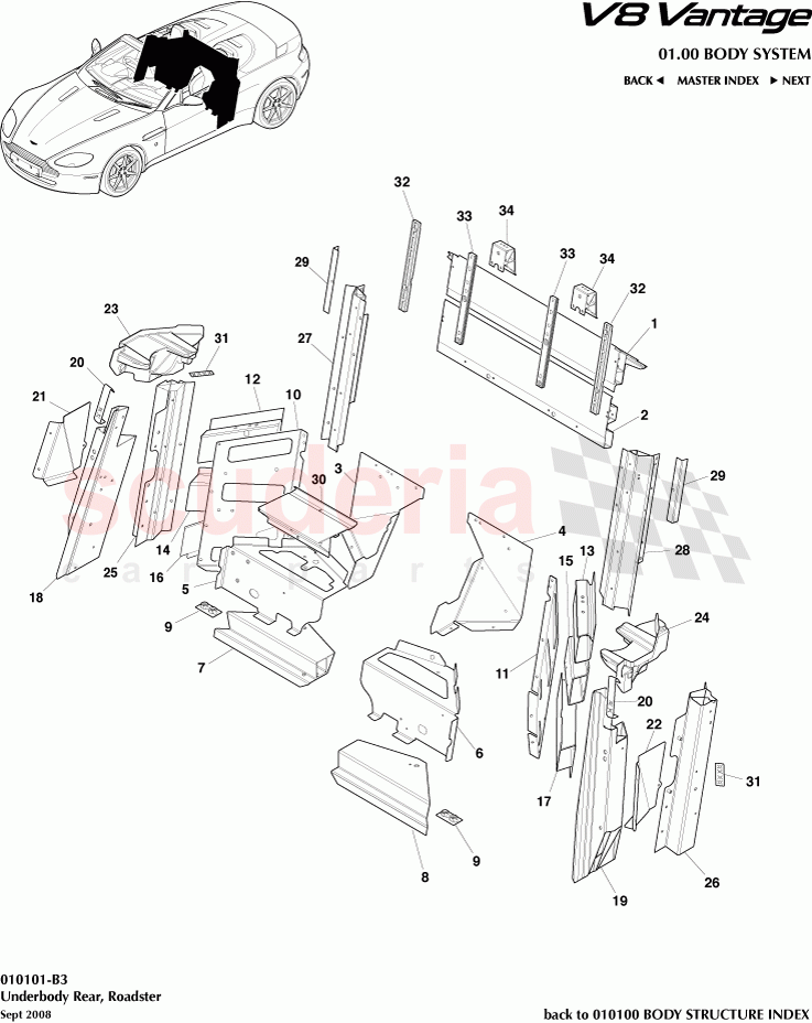 Underbody Rear (Roadster) of Aston Martin Aston Martin V8 Vantage