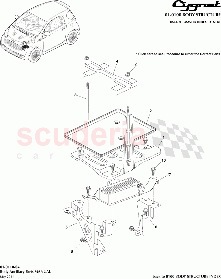 Body Ancillary Parts MANUAL of Aston Martin Aston Martin Cygnet