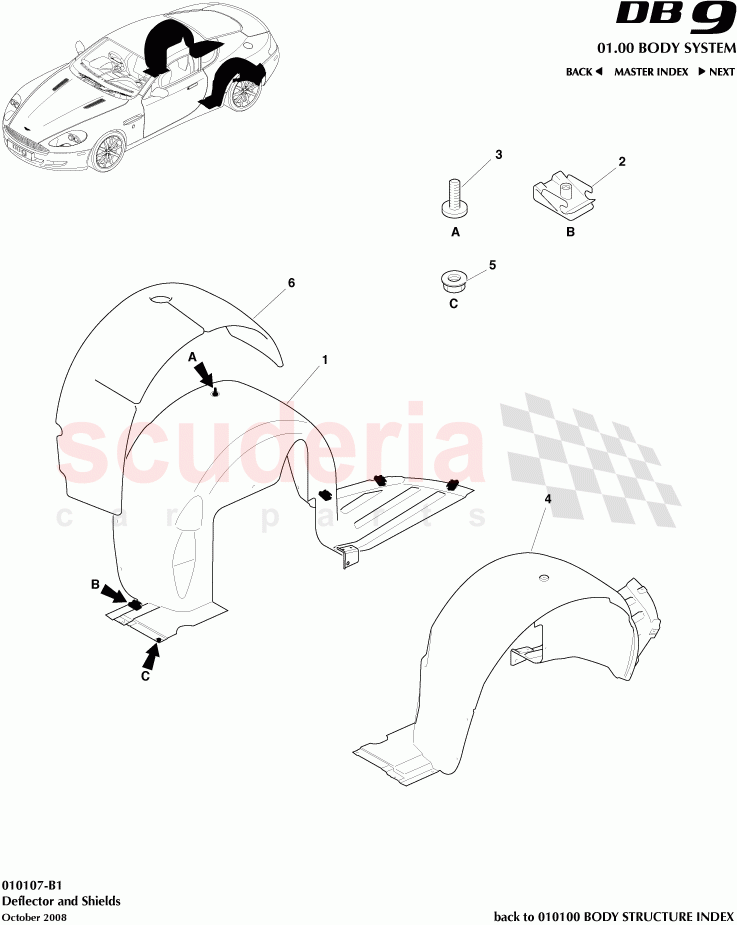 Deflector and Shields of Aston Martin Aston Martin DB9 (2004-2012)