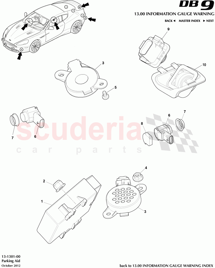 Parking Aid of Aston Martin Aston Martin DB9 (2013-2016)
