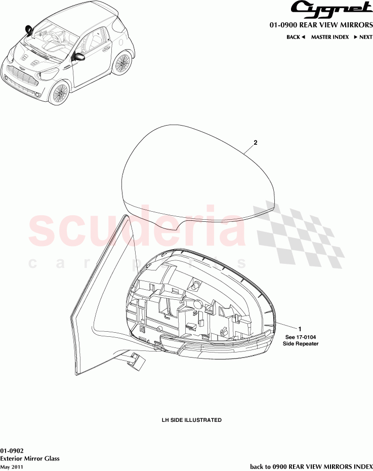 Exterior Mirror Glass of Aston Martin Aston Martin Cygnet