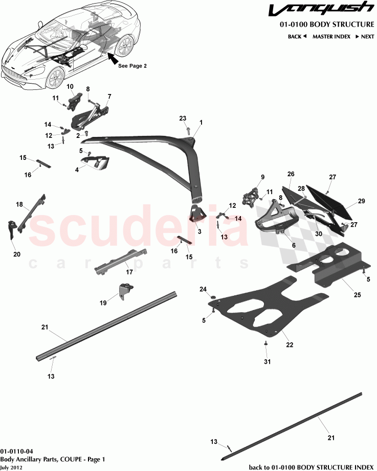 Body Ancillary Parts, COUPE - Page 1 of Aston Martin Aston Martin Vanquish (2012+)