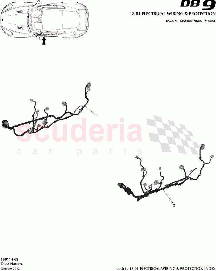 Door Harness of Aston Martin Aston Martin DB9 (2013-2016)