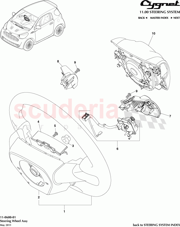 Steering Wheel Assembly of Aston Martin Aston Martin Cygnet