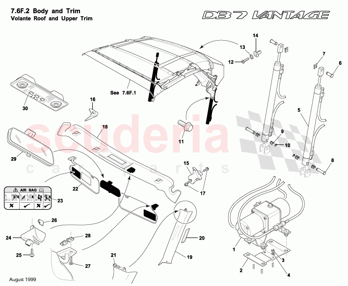 Volante Roof and Upper Trim of Aston Martin Aston Martin DB7 Vantage