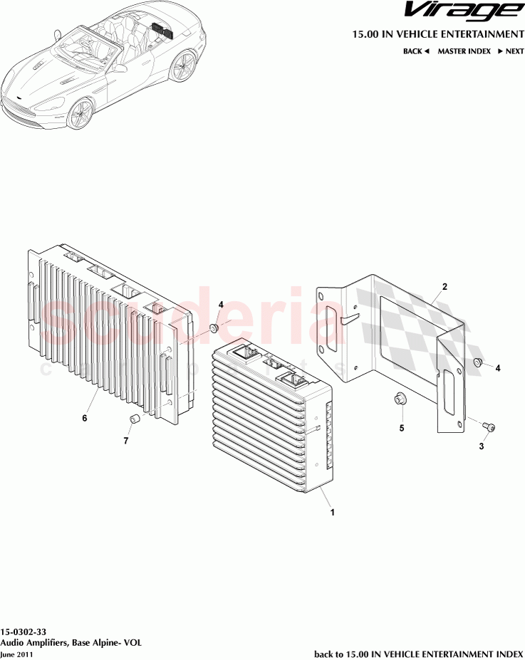 Audio Amplifiers (Alpine) (Volante) of Aston Martin Aston Martin Virage