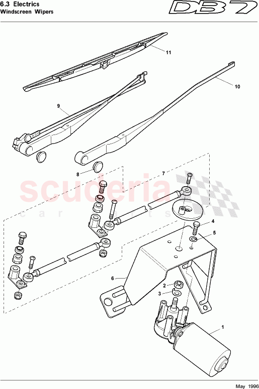 Windscreen Wipers of Aston Martin Aston Martin DB7 (1997)