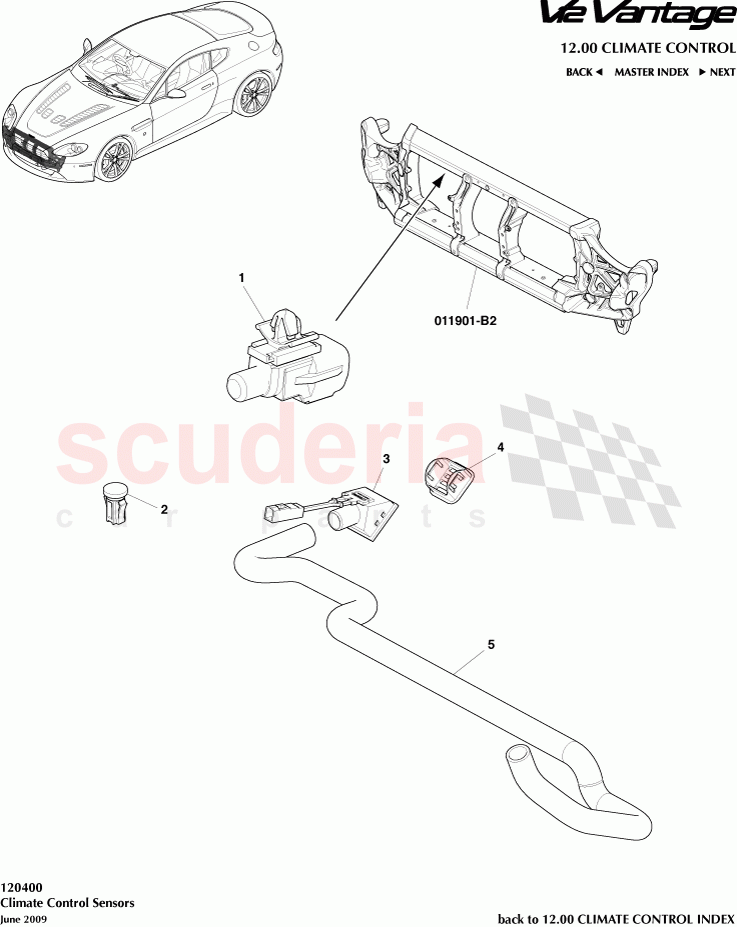 Climate Control Sensors of Aston Martin Aston Martin V12 Vantage