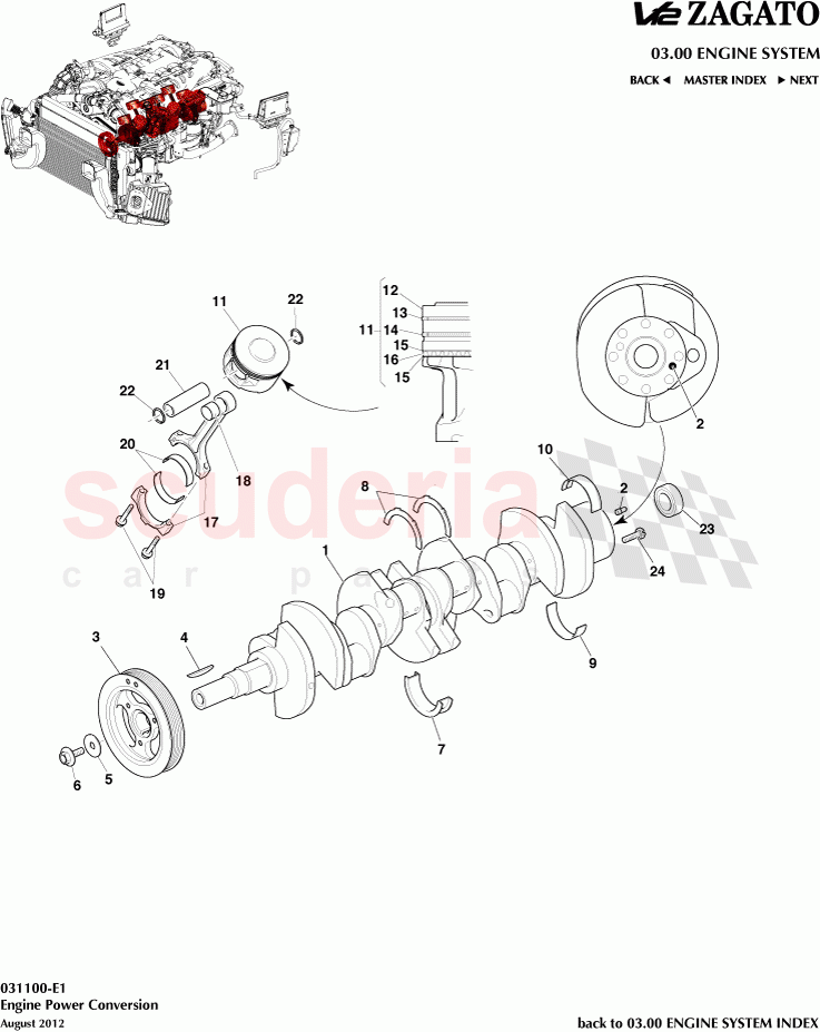 Engine Power Conversion of Aston Martin Aston Martin V12 Zagato