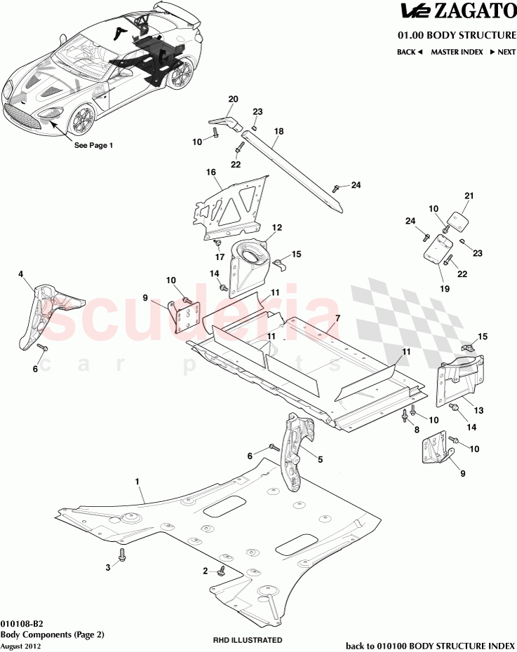 Body Components (Page 2) of Aston Martin Aston Martin V12 Zagato