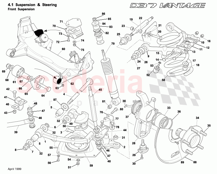 Front Suspension of Aston Martin Aston Martin DB7 Vantage