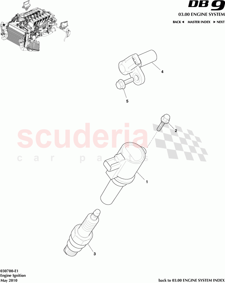 Engine Ignition of Aston Martin Aston Martin DB9 (2004-2012)