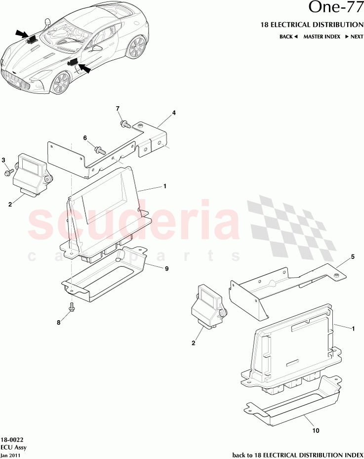 ECU Assembly of Aston Martin Aston Martin One-77